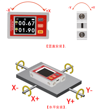 德克西尔数显倾角仪安装示意图