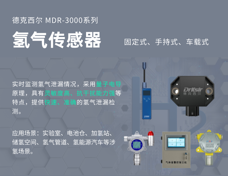 北京氢能重卡项目：德克西尔MDR-300C车载氢气传感器确保安全高效运行
